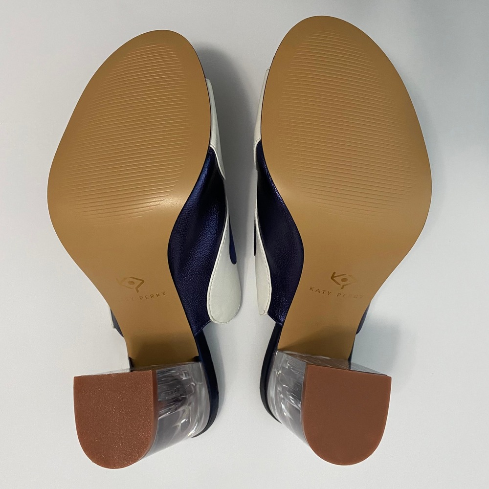 Pop Art Katy Perry The Butterfly Mule Womens 9.5 Navy White Orange Clear Sandals - Picture 5 of 6